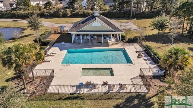 view of pool with a patio area