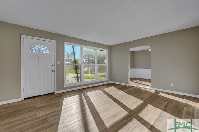 entryway featuring hardwood / wood-style floors