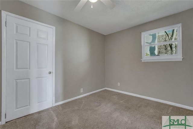 2052 E 42nd St, Savannah, GA 31404 - carpeted spare room featuring a ceiling fan and a textured ceiling