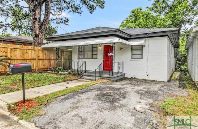 view of bungalow-style home