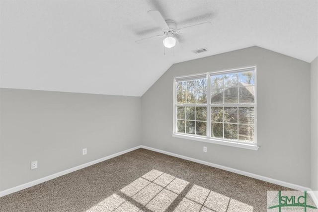 52 Sedgefield Ct, Richmond Hill, GA 31324 - bonus room featuring lofted ceiling, carpet flooring, and ceiling fan