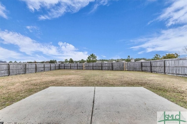 view of yard with a patio