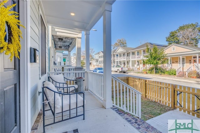 balcony with a porch