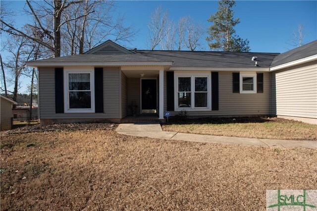 view of single story home