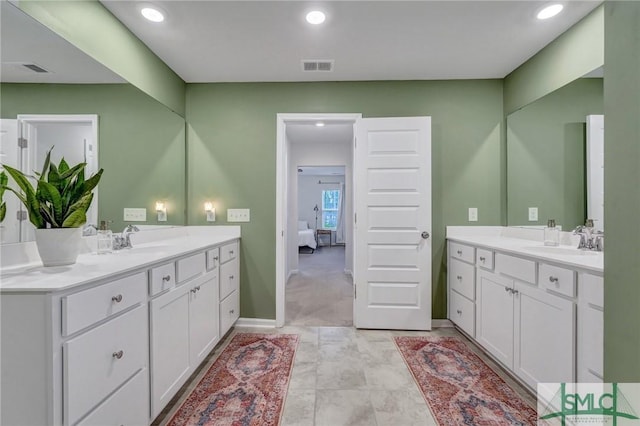 bathroom with vanity