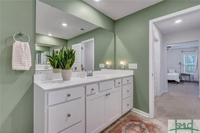 bathroom featuring vanity