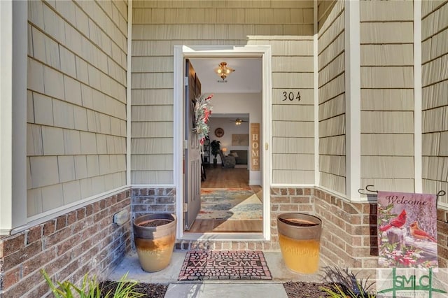 view of doorway to property