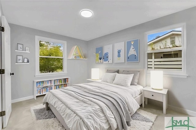 view of carpeted bedroom