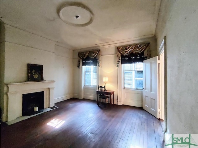 interior space featuring dark hardwood / wood-style floors