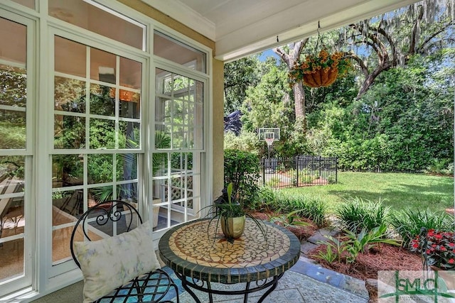 view of sunroom / solarium