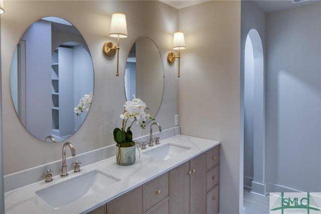 bathroom with vanity