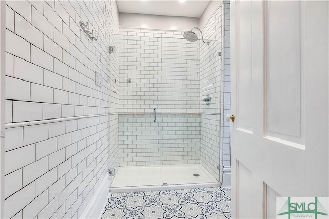 bathroom with walk in shower