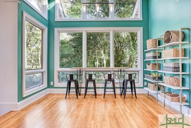 unfurnished sunroom featuring a healthy amount of sunlight