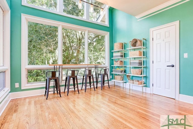 interior space featuring a baseboard heating unit