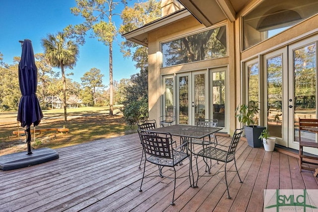 view of wooden deck