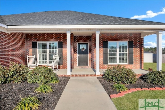 property entrance with a porch