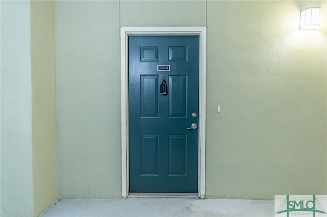 view of doorway to property