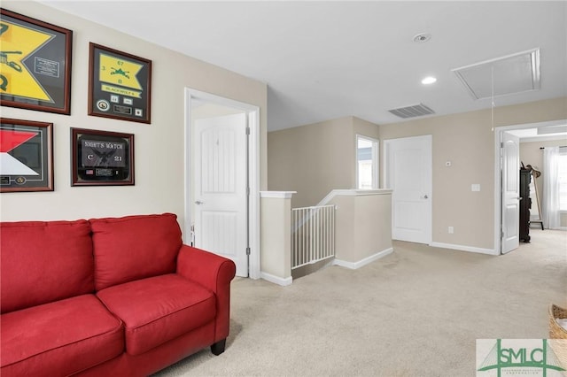 view of carpeted living room