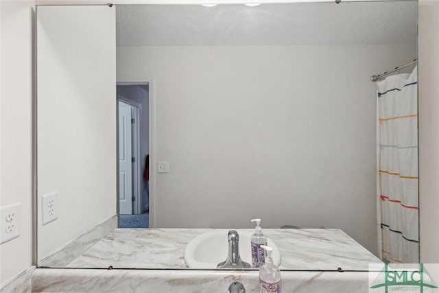 bedroom with a textured ceiling