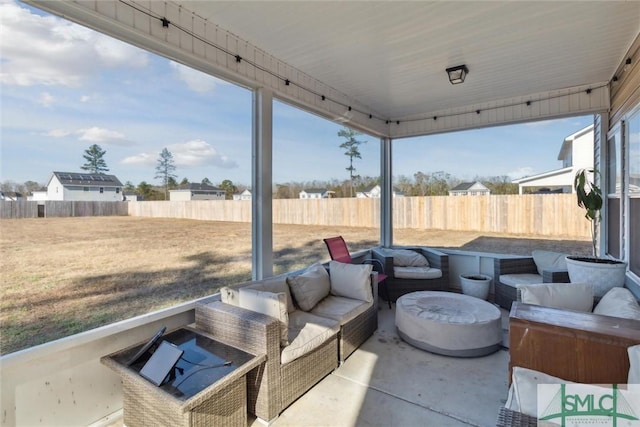 view of patio with an outdoor hangout area