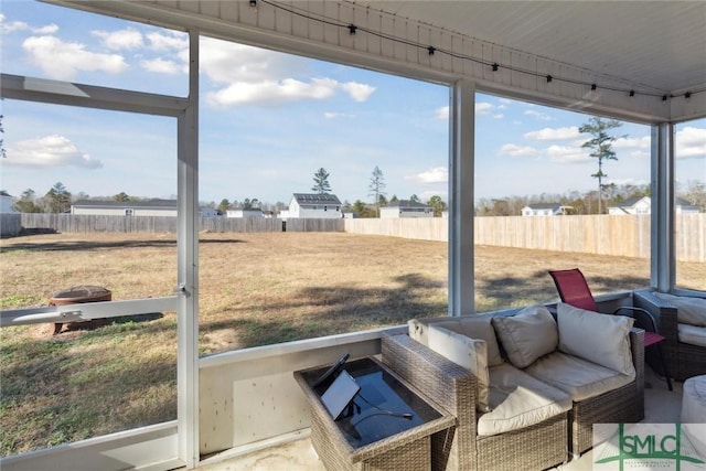 view of sunroom