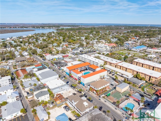 16 Tybrisa St Unit 127, Tybee Island, GA 31328 - aerial view of a nearby body of water and a pool area