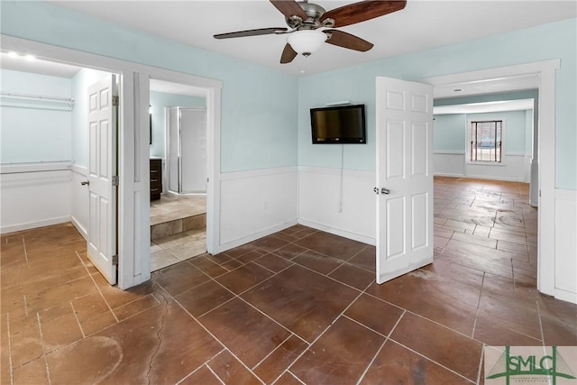 spare room featuring ceiling fan