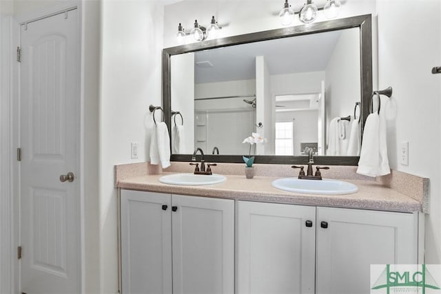 bathroom with vanity