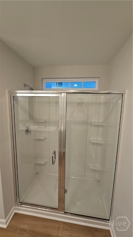83 Marsh Salt Ln, Port Wentworth, GA 31407 - full bath featuring a stall shower and wood finished floors