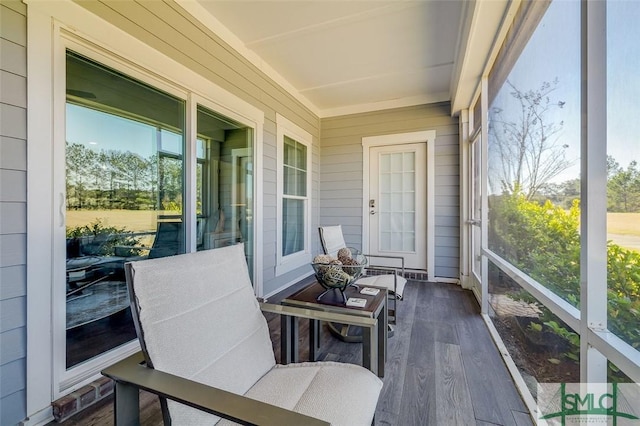 view of sunroom / solarium