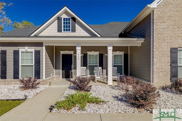 view of front of home with a porch