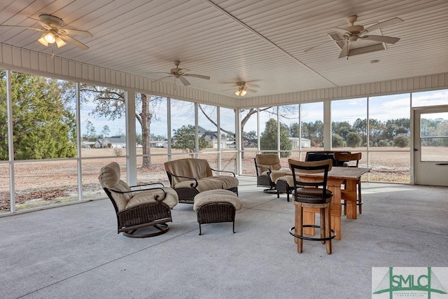 view of sunroom / solarium