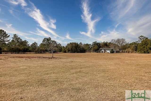 view of yard featuring a rural view