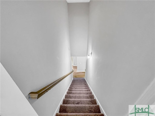 stairway with carpet