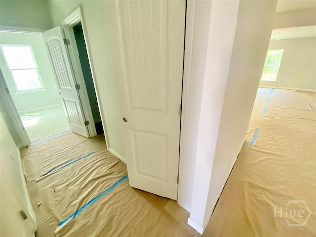 hallway with baseboards