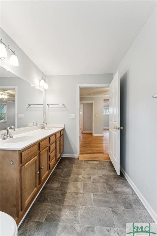 bathroom with vanity