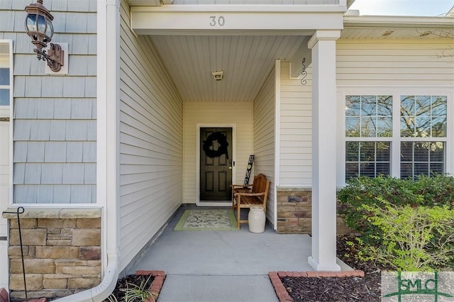 view of doorway to property