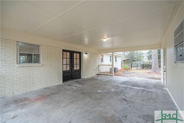 view of patio with french doors