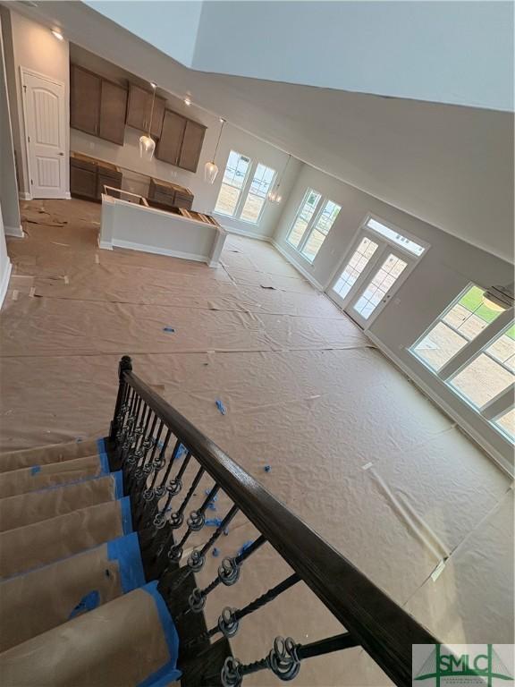 541 Sessile Oak Dr, Savannah, GA 31419 - stairway with a high ceiling and baseboards
