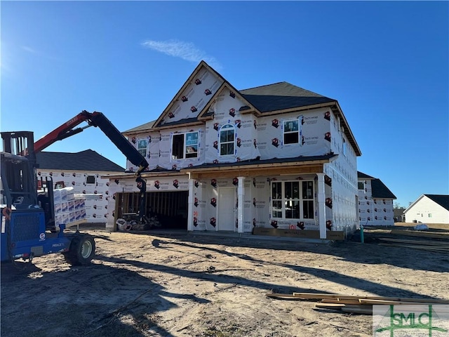 view of unfinished property