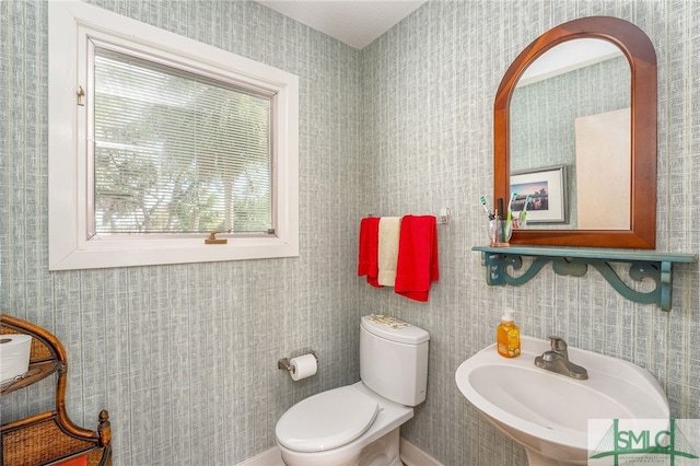 bathroom featuring sink and toilet