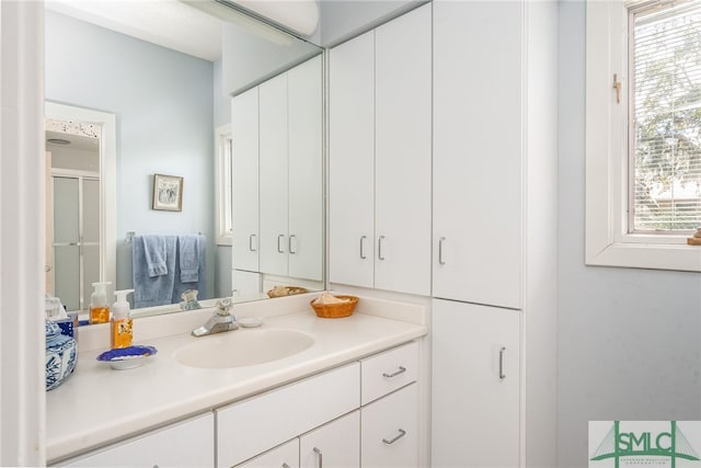 bathroom with vanity