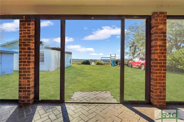 entryway with a wealth of natural light