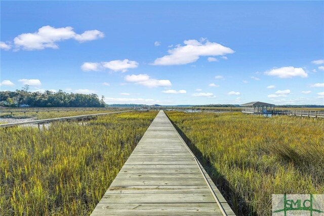 dock area with a rural view