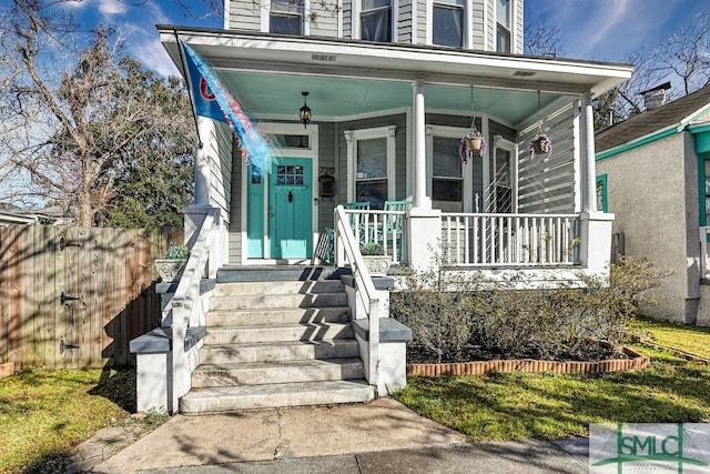 view of front of house featuring a porch