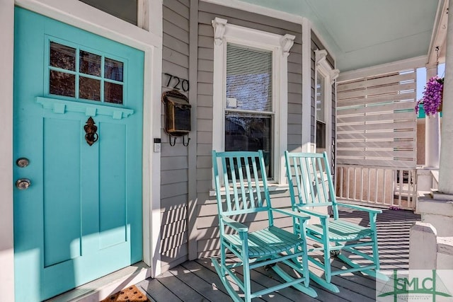 view of doorway to property