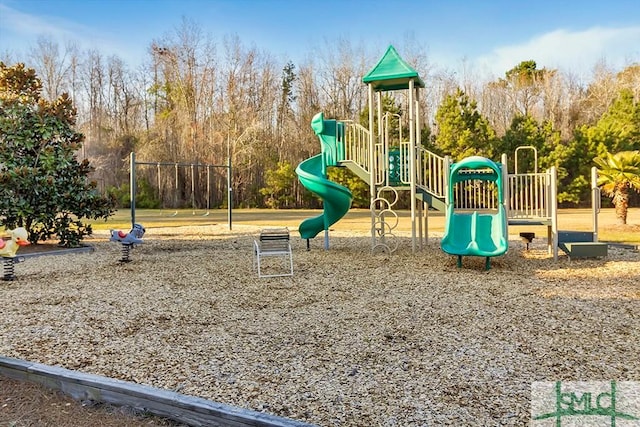 view of jungle gym