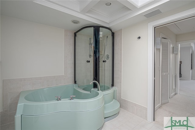 bathroom with a tub to relax in