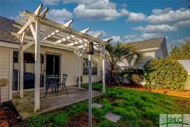 view of patio / terrace with a pergola