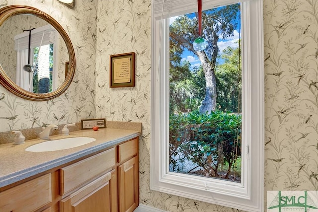 bathroom featuring vanity